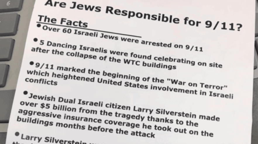 Jews Did 9/11 Fliers Appear in California – Intolerant Jews Demand Police Get Involved