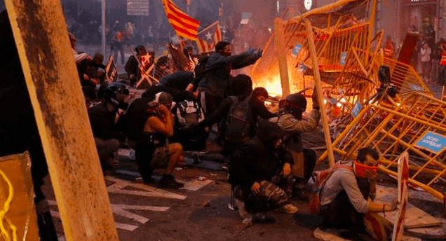 Braindead Violent Catalonian Marxist Separatists Rioting Again