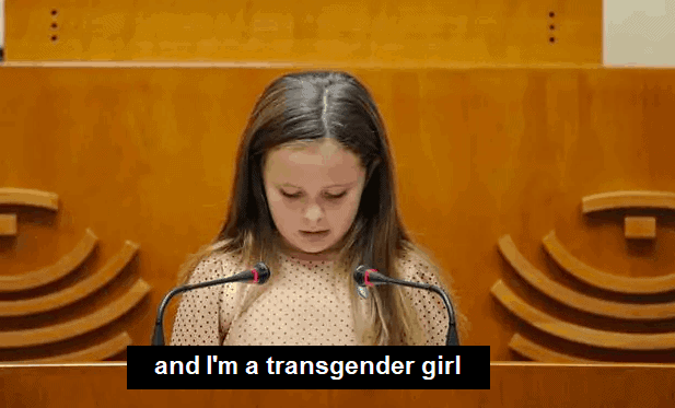 8-Year-Old Mutant Freak Given Platform to Promote Satanic Transgenderism in Spanish Regional Parliament