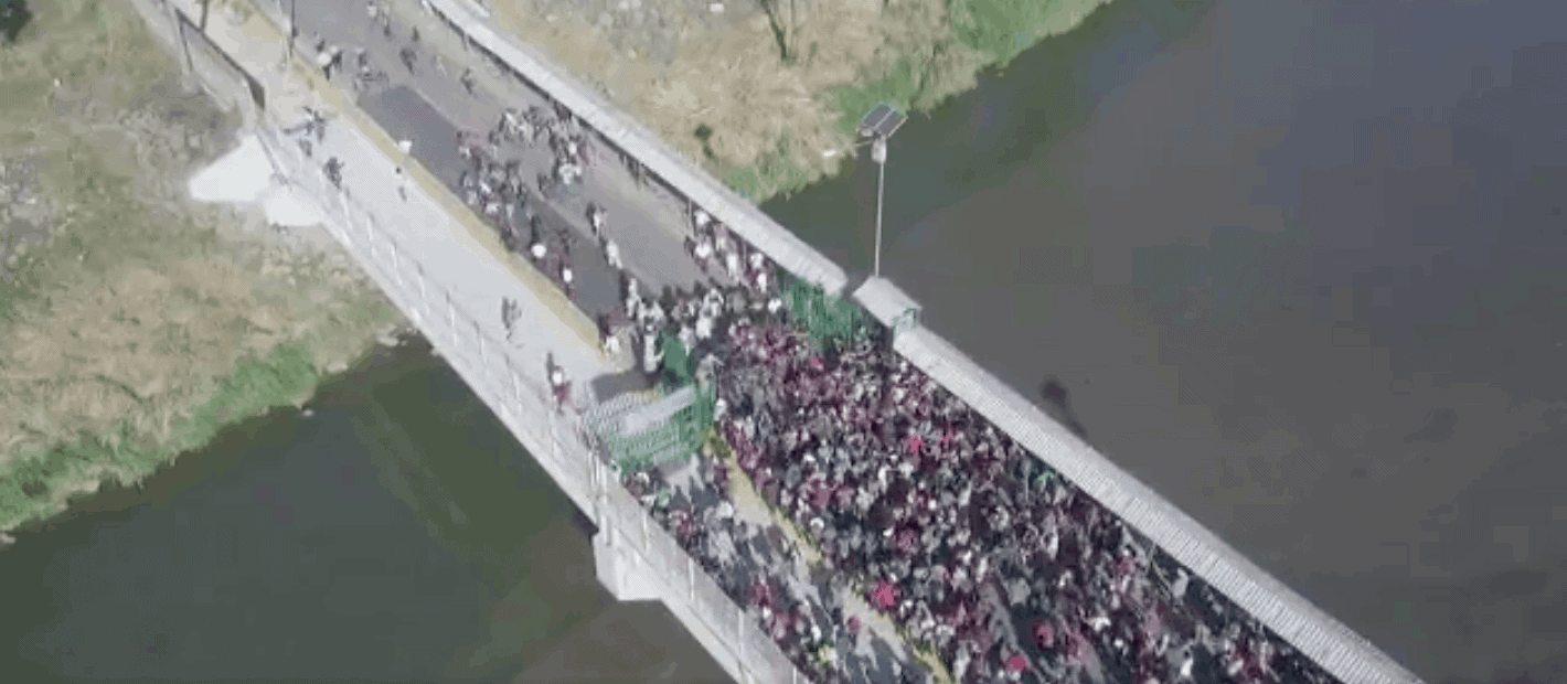 1,000-Strong Beaner Caravan Arrives in Mexico