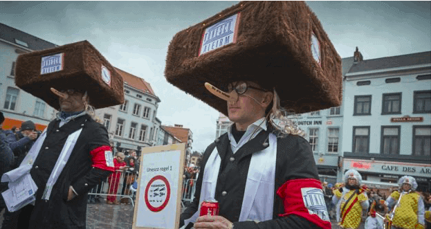 Based Belgians Hold Parade Dressed As Ugly Scheming Jews