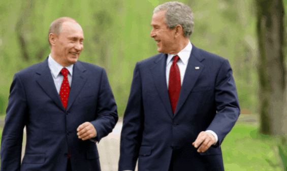 New Archival Footage Shows Putin & Bush Dancing Like Fags