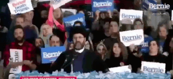 PEAK LEFTISM: Moslem Cleric Addresses Bernie Sanders Rally in Arabic