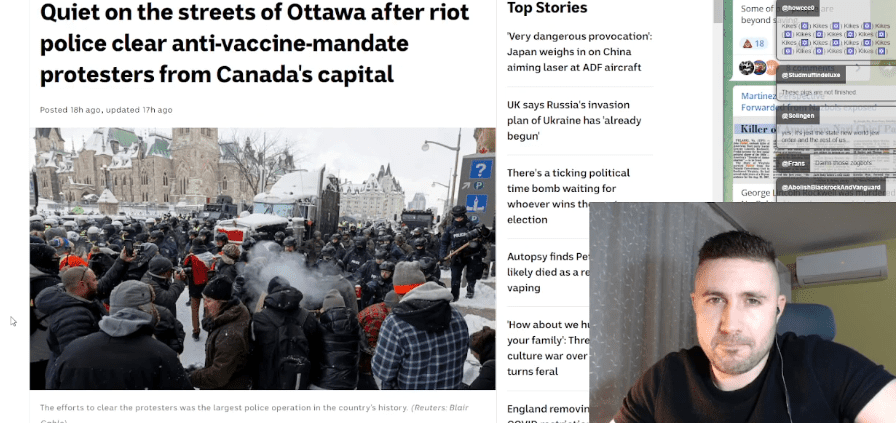 The Martinez Perspective (Feb 21, 2022): Update on Canadian Situation; Pathological Altruism Kills Our Race