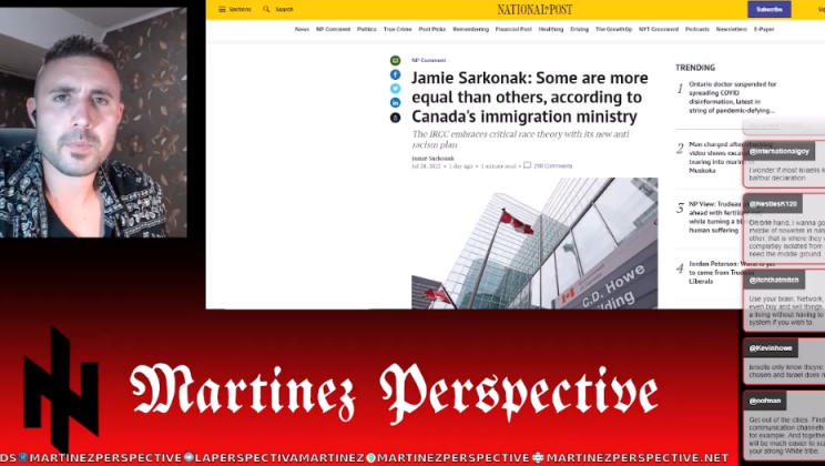 The Martinez Perspective (July 29, 2022) | Canada immigration office uses CRT; feminism killing Spain